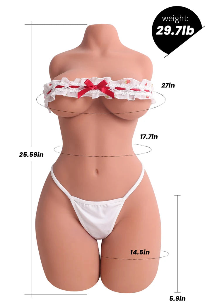Adna: 13,5kg Realistischer Sex-Torso für Frauen in Natürlichem Hautton