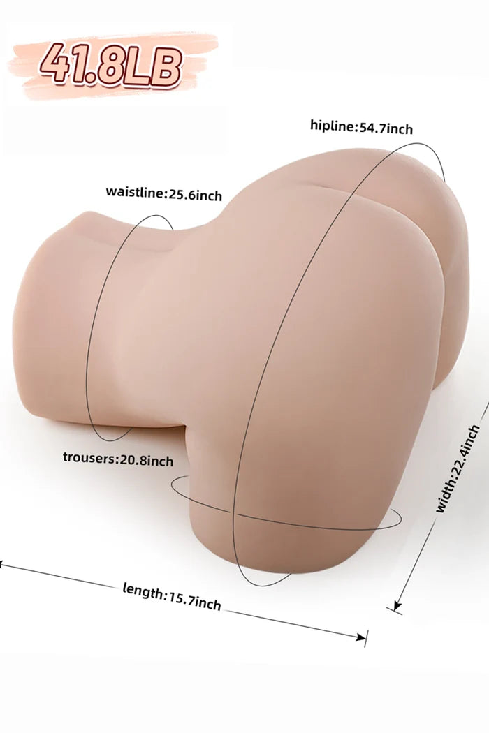 Minaj: 19kg Ultraweicher Liquid-Gel Sex-Torso mit Großem Gesäß
