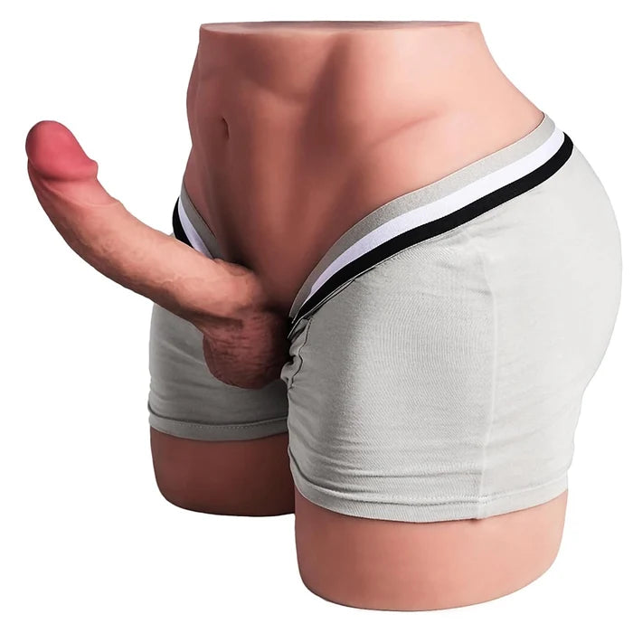Mark：16.5kg big male sex doll torso with 7-inch dildo
