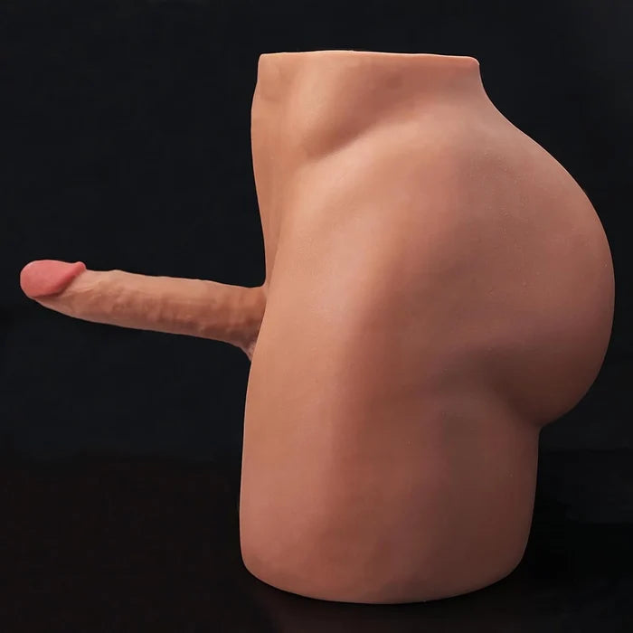 Mark：16.5kg big male sex doll torso with 7-inch dildo