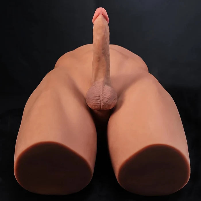 Mark：16.5kg big male sex doll torso with 7-inch dildo