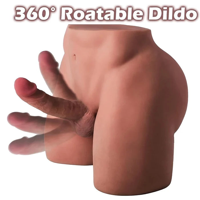 Mark：16.5kg big male sex doll torso with 7-inch dildo
