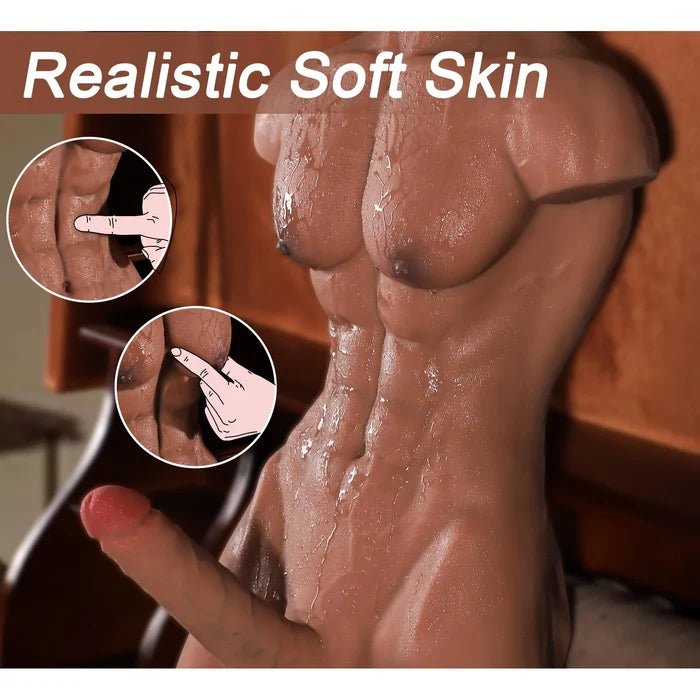 Toey: 15.87kg strong muscular male torso with 8.5 inch dildo