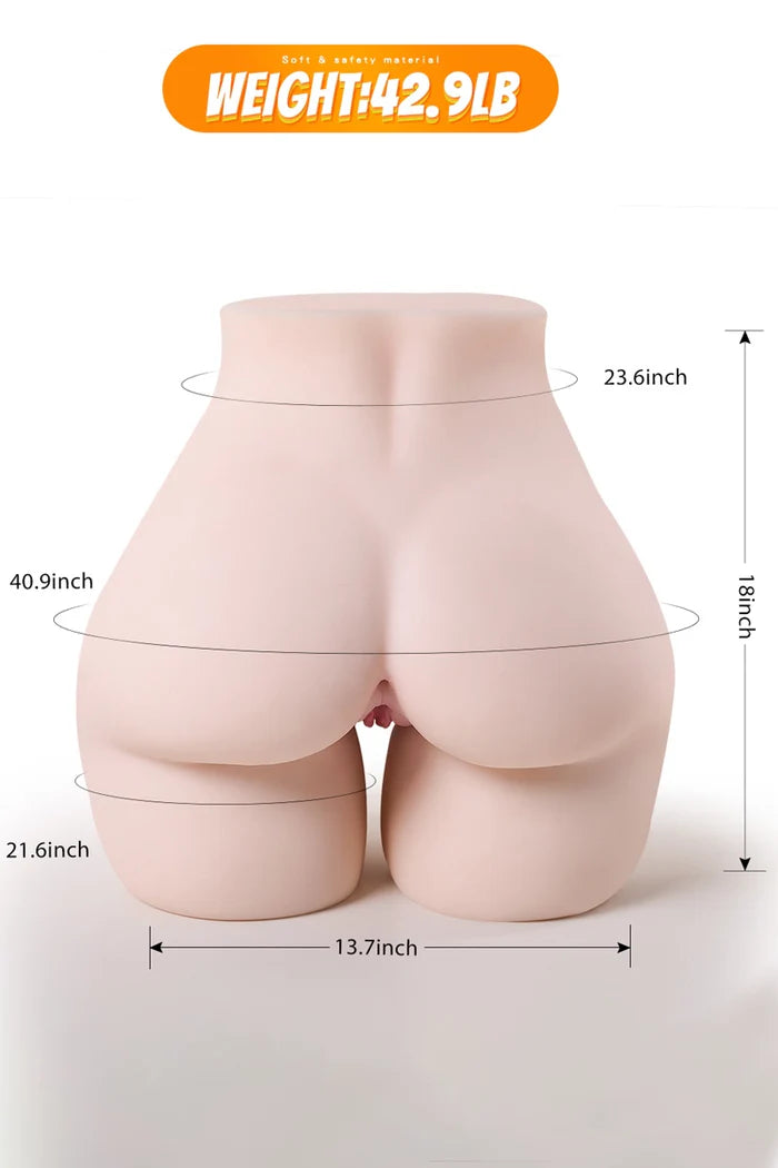 Gena: 19,5 kg Masturbator in Doggystyle-Position mit Großem Gesäß