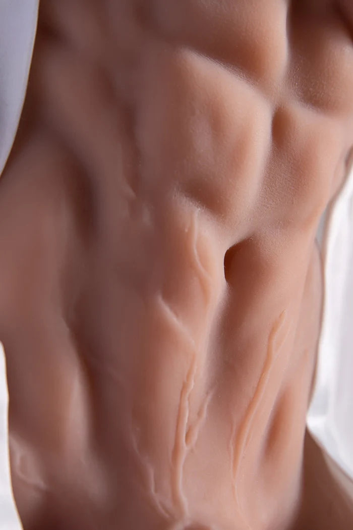 Kalel: 3,8 kg muskulöser männlicher Torso mit 20 cm × 4 cm Metalldildo