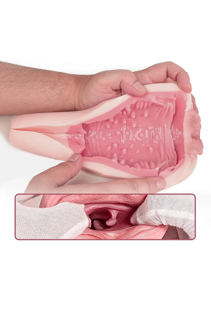 Luxe: 730g schwere Vollsilikon Vagina